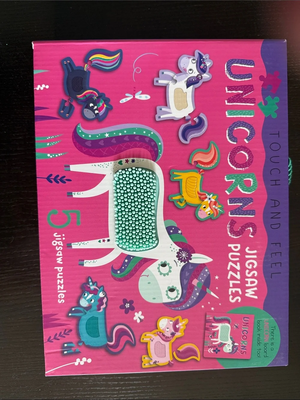 NWT Unicorns Touch and Feel Sensory Jigsaw Puzzles - Pink